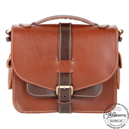 Кожаная  сумка "Виктория" (коричневая)